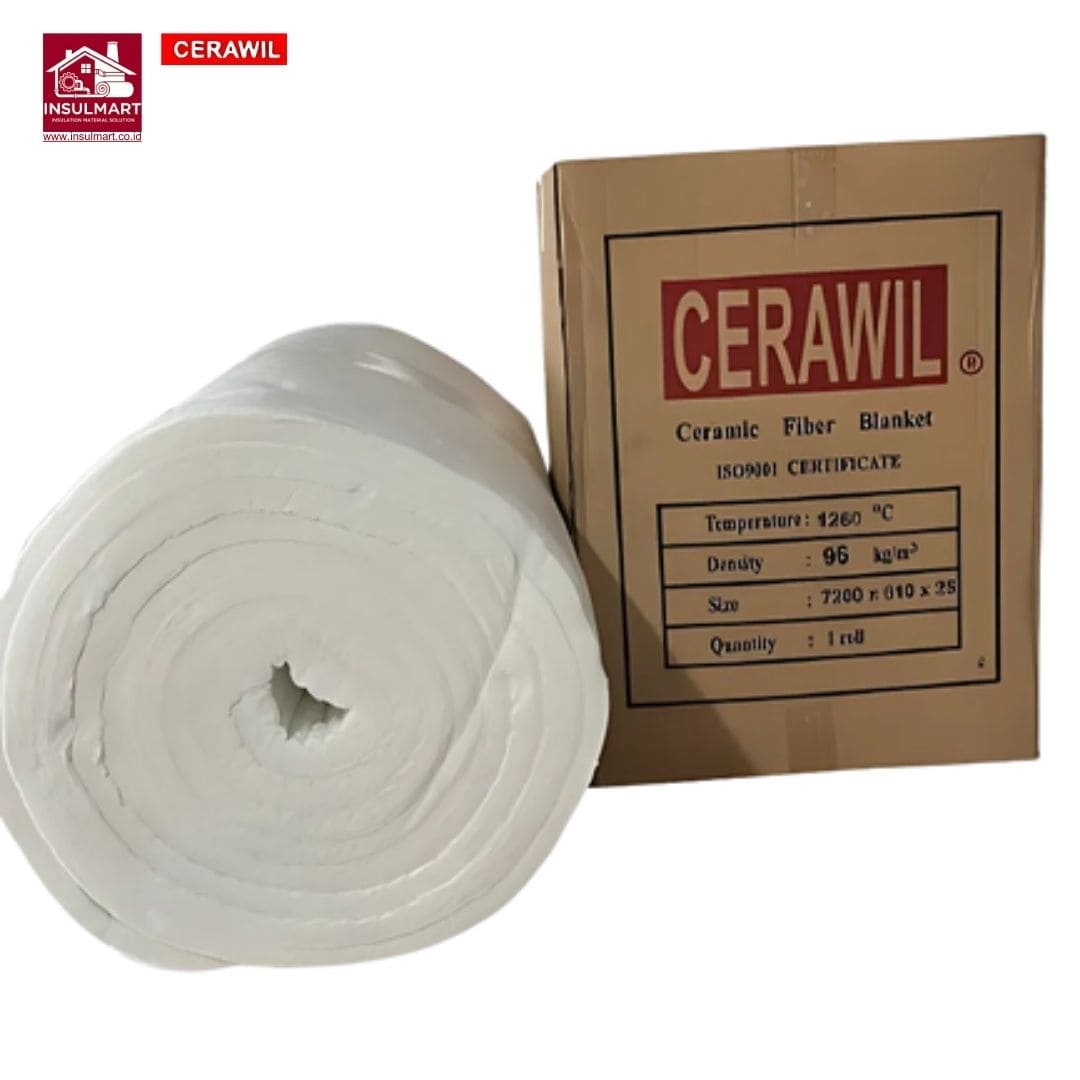 Ceramic Fiber Blanket (Max Temp. 1430 °C) Merk Cerawil 1