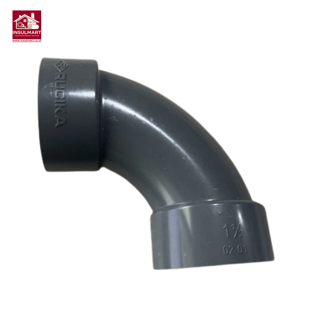 Large Radius Elbow (D - LL) Standard JIS K 6743 Aplikasi Air Bersih Merk Rucika 1