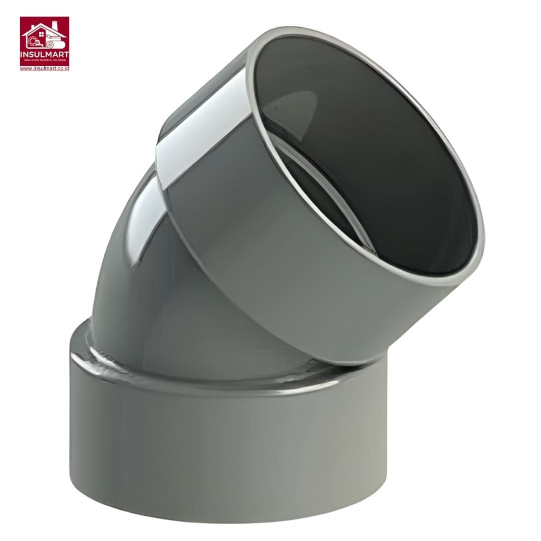 45° Elbow (D - 45L) Standard JIS K 6743 Aplikasi Air Bersih Merk Rucika 2