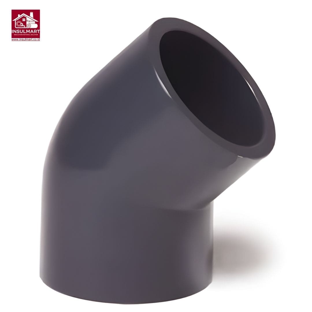 45° Elbow (AW) Standard JIS K 6743 Aplikasi Air Bersih Merk Rucika 3